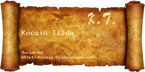 Kocsis Tilda névjegykártya