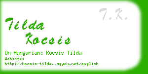 tilda kocsis business card